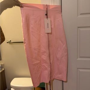 House of CB Baby Pink Latex Skirt New with Tags